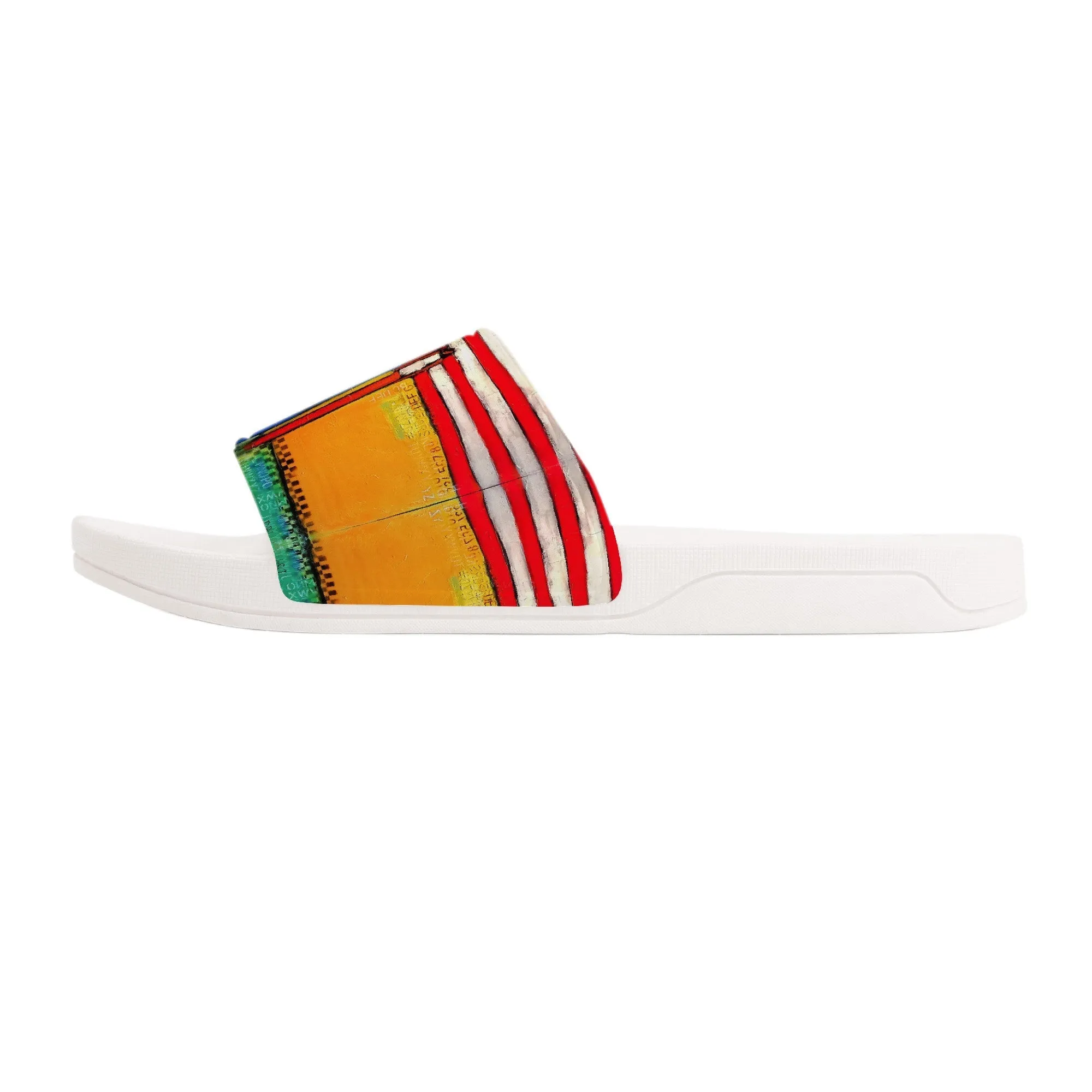 America-The beautiful Slide Sandals - White