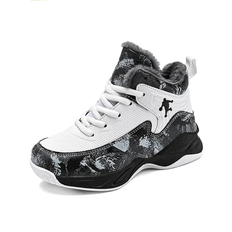 Boys Trendy Anti Slip Outdoor Running Warm Shoes