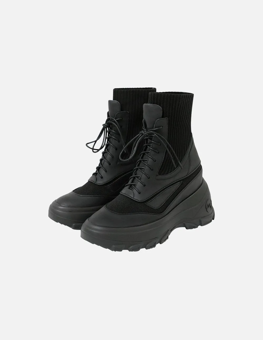Colour-Block Knitted Casual Women Boots