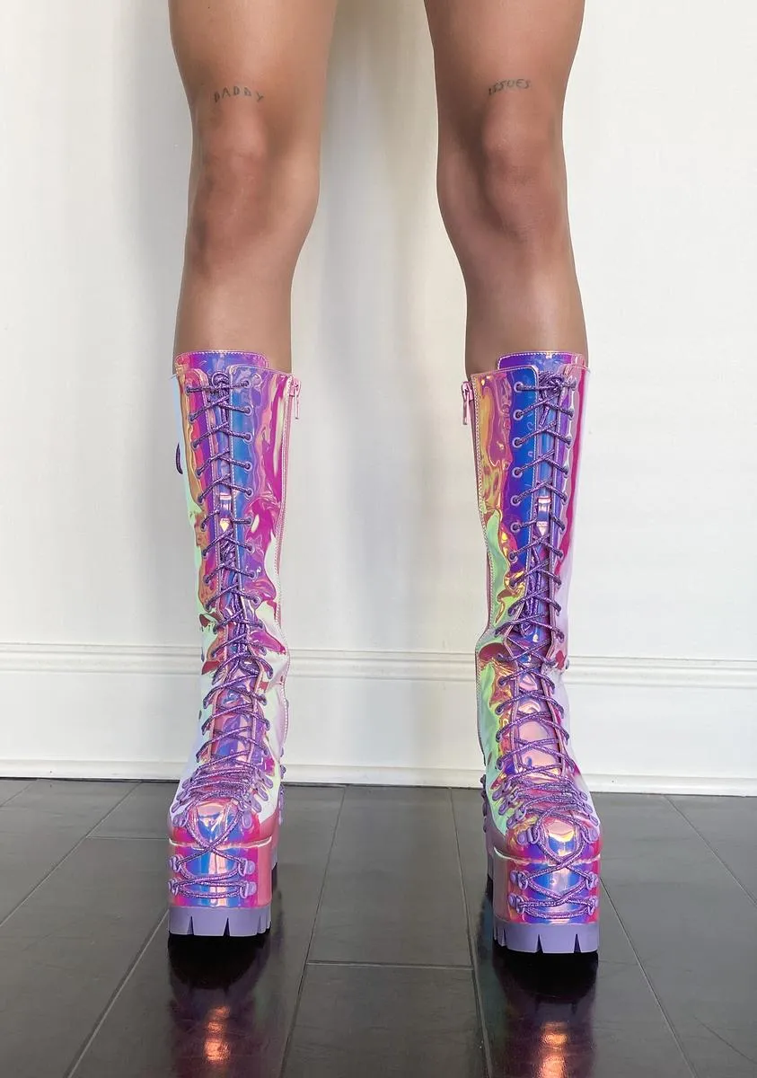 Lucid Daydream Lace Up Boots